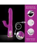 Hismith vibrerande teleskopisk vibrator vagina klitoris stimulering dildo massager