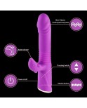 Dildo Telescopic Vibrator Waterproof Magnetic Charge Sexleksaker för par