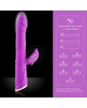 Dildo Telescopic Vibrator Waterproof Magnetic Charge Sexleksaker för par