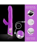 Dildo teleskopisk vibrator vandtæt magnetisk ladning sex legetøj til par