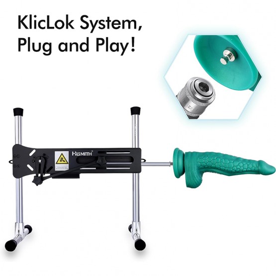 Hismith 9.85” Silicone Tapered Anal Dildo with KlicLok System