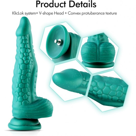Hismith 9.85” Silicone Tapered Anal Dildo with KlicLok System