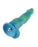 HisMith 9.6 "Siliconen groene mix gele dildo met Kliclok -systeem