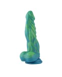 Hismith 9.6 "Silicone Green Mix Yellow Dildo med Kliclok System