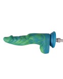 Hismith 9.6 "Silicone Green Mix Yellow Dildo med Kliclok System