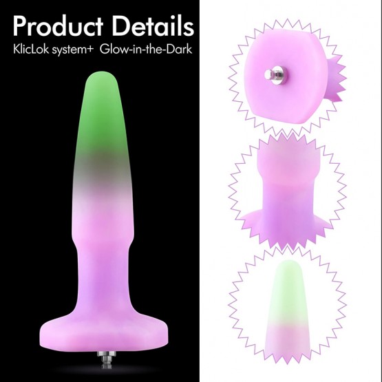 Hismith 7.2" Glow in the Dark Silicone Dildo for Anal Sex