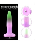 Hismith 7.18 "Glöd i den mörka silikondildon för analsex Hismith 7.18 "Glöd i den mörka silikondildon för analsex