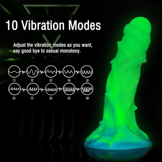 Wildolo APP-Controlled Vibrator, Glow-in-The-Dark Silicone Dildo