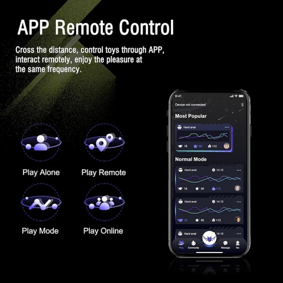 Wildolo APP-Controlled Vibrator, Glow-in-The-Dark Silicone Dildo
