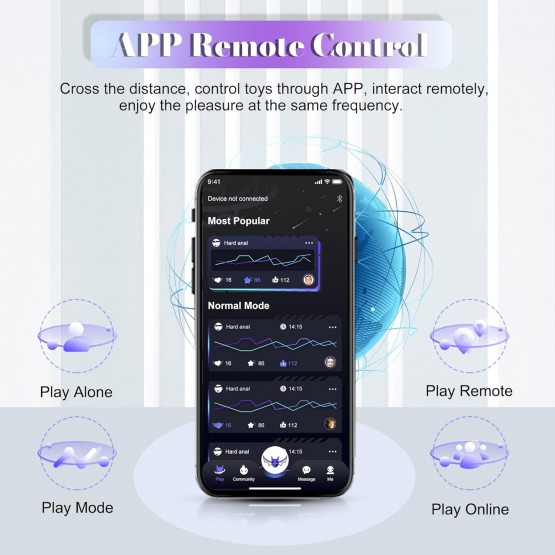Wildolo APP-Controlled Silicone Dildo, Realistic Premium Vibrator Dildo