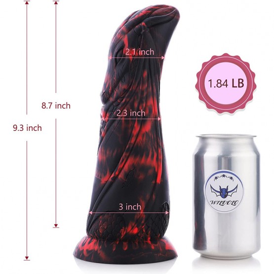 Huge Fantasy Monster Dildo, Soft Thick Vibrator Lifelike Penis with Suction Cup