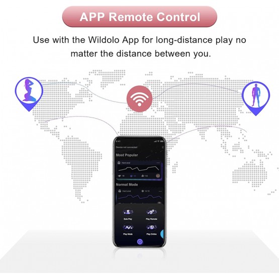 Wildolo 8.3" APP Controlled Realistic Silicone Dildo Vibrator