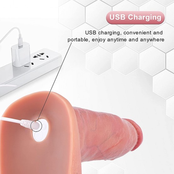 Wildolo 8.3" APP Controlled Realistic Silicone Dildo Vibrator
