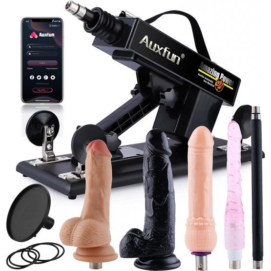 AUXFUN Automatic Sex Machine Dildo Machine with Bluetooth App Control
