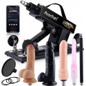 Auxfun automatisk sexmaskin dildo maskin med Bluetooth -appkontroll