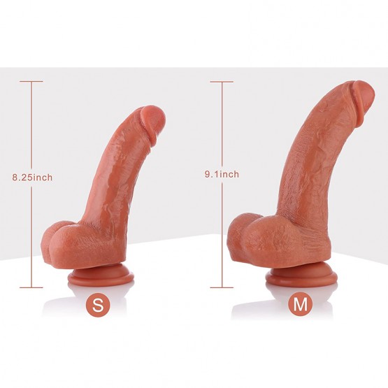 Hismith 8.25" Dual Density Silicone Dildo for KlicLok System Sex Machine