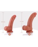 Hismith 8.25 "Kliclokシステムセックスマシン用のデュアル密度シリコンディルド