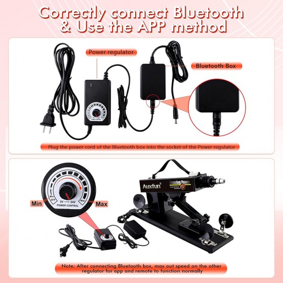 Auxfun Sex Machine Automatic Love Machine with Bluetooth Remote Control