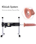 Dildo in silicone Hismith da 9,1", , funzione di vibrazione e rotazione con sistema KlicLok, taglia M