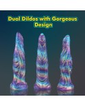 Fantasy Silicone Colorful Knot G-Spot Anal Dildo with Suction Cup