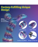 Fantasy Silicone Colorful Knot G-Spot Anal Dildo with Suction Cup