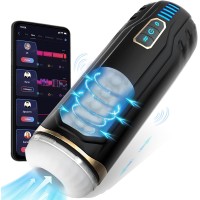 Sinloli APP Controlled 2-in-1 Male Masturbator with 10 Thrusting, Vibration Sucking Modes Pocket Stroker