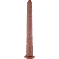 Extra-Long 19.8" Realistic Brown Anal Dildo with Suction Cup for Men and Women