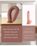 Extra-Long 19.8" Realistic Brown Anal Dildo with Suction Cup for Men and Women