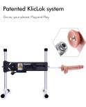 Hismith 7,12" dual-density dildo, 5" innsettbar realistisk dildo med KlicLok-system