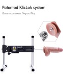 8,67" sprutande silikondildo med dubbla densitet med KlicLok System