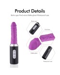 Hismith 10" Thrusting Dildo med vibrator, 3 hastigheder + 2 modes klitorisstimulator