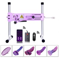 Hismith Noble Purple Sex Machine Bundle avec 4 godes fantaisie