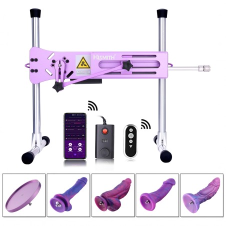 Hismith Noble Purple Sex Machine Bundle con 4 Fantasy Dildo