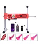 Hismith Passionate Red Sex Machine Bundle con 4 Fantasy Dildos Hismith Passionate Red Sex Machine Bundle con 4 Fantasy Dildos