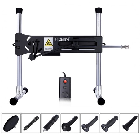 Hismith Premium Ultra-Quiet Machine Bundle med Black Series Attachments